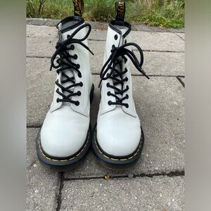White 1460 Dr. Martens boots